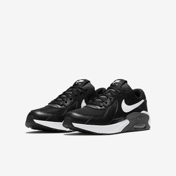 Nike Air Max Excee Older Kids' Sneakers Black / Dark Grey / White | NK723MSF