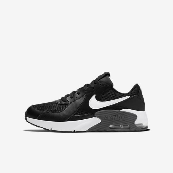 Nike Air Max Excee Older Kids\' Sneakers Black / Dark Grey / White | NK723MSF