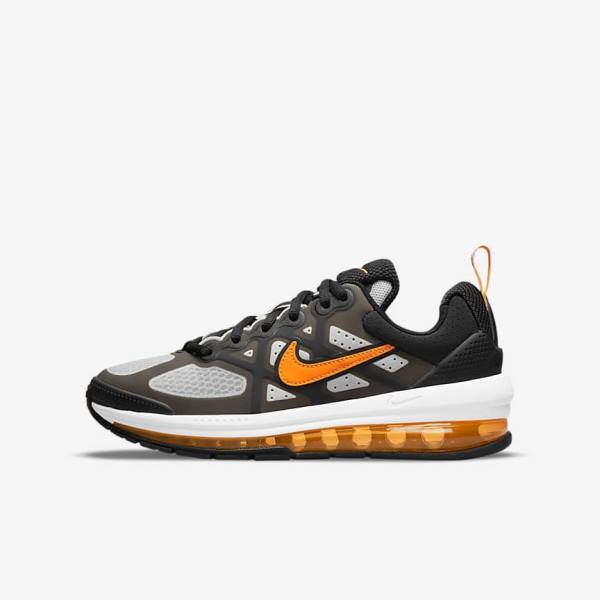 Nike Air Max Genome Older Kids\' Sneakers Black / Grey / White / Orange | NK518RSA