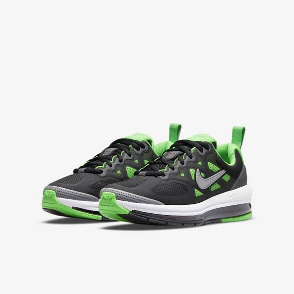 Nike Air Max Genome Older Kids' Sneakers Black / Grey / Green | NK924IVT