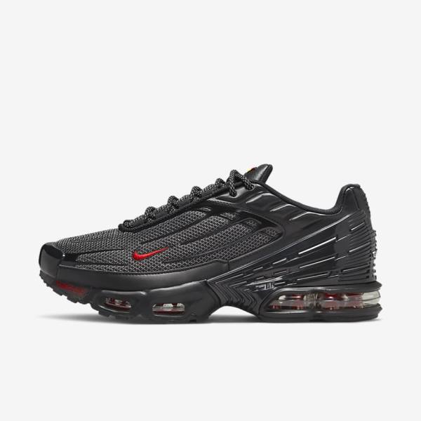 Nike Air Max Plus 3 Men\'s Sneakers Black / Silver / Red | NK572YJM