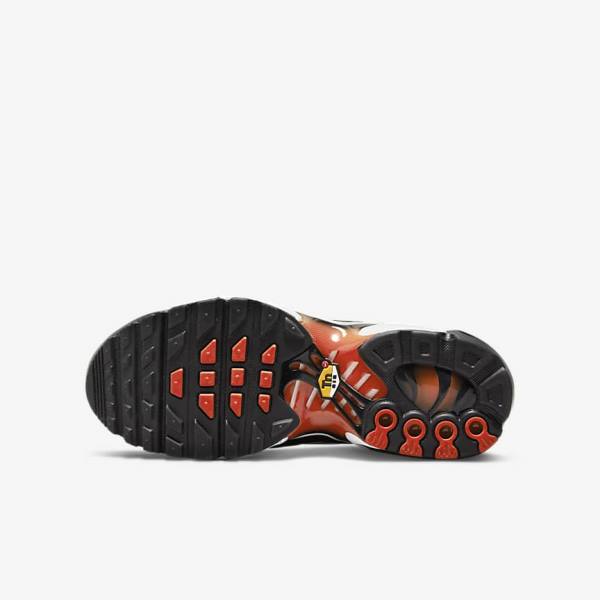 Nike Air Max Plus Older Kids' Sneakers Orange / Gold / Black | NK713EVD