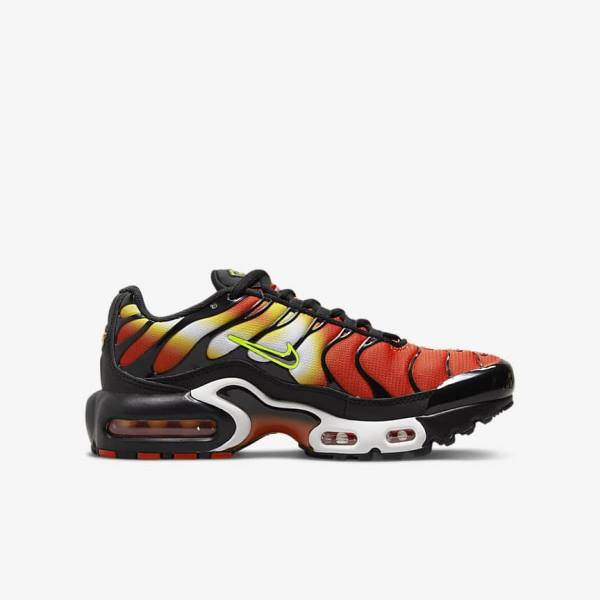 Nike Air Max Plus Older Kids' Sneakers Orange / Gold / Black | NK713EVD