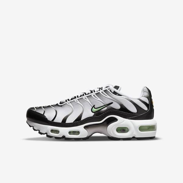 Nike Air Max Plus Older Kids\' Sneakers White / Black / Silver / Mint | NK387VOG