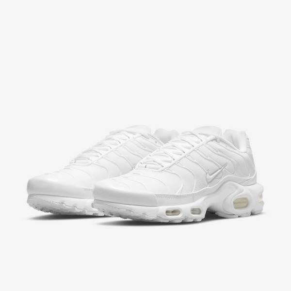 Nike Air Max Plus Women's Sneakers White / Platinum / White | NK937GNA