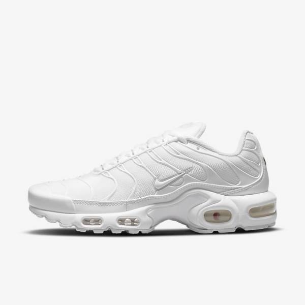 Nike Air Max Plus Women\'s Sneakers White / Platinum / White | NK937GNA