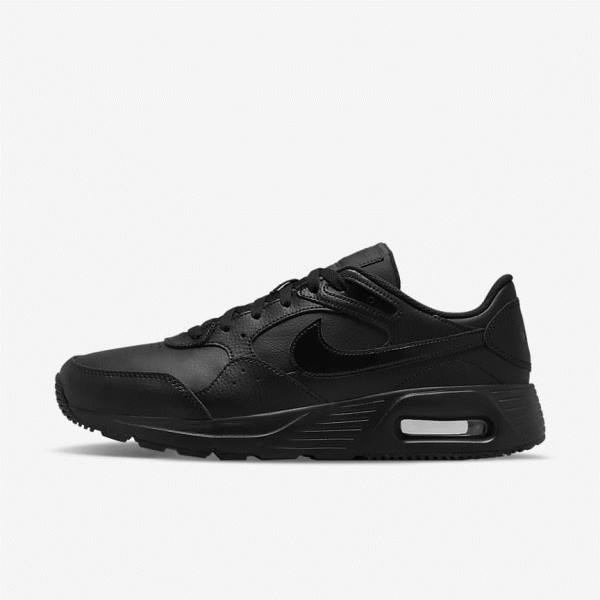 Nike Air Max SC Leather Men\'s Sneakers Black | NK213VCU