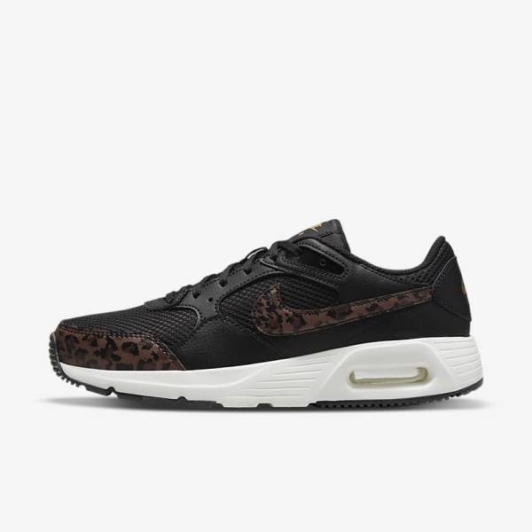 Nike Air Max SC Women\'s Sneakers Black / Metal Gold / Brown | NK657MJQ