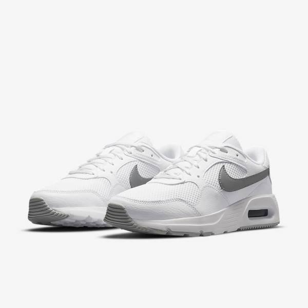 Nike Air Max SC Women's Sneakers White / Platinum / Metal Platinum | NK245LKP