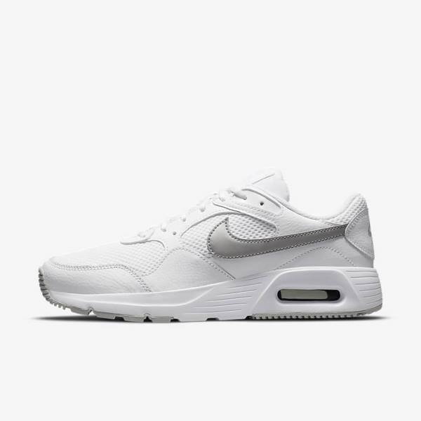 Nike Air Max SC Women\'s Sneakers White / Platinum / Metal Platinum | NK245LKP