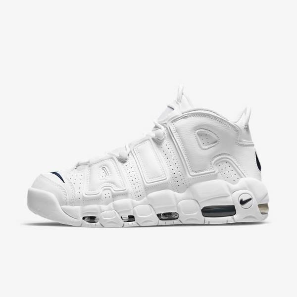 Nike Air More Uptempo 96 Men\'s Sneakers White / Navy | NK152DMQ