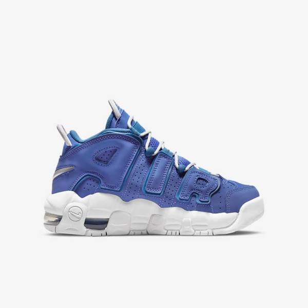 Nike Air More Uptempo Older Kids' Basketball Shoes Blue / White | NK643RLJ