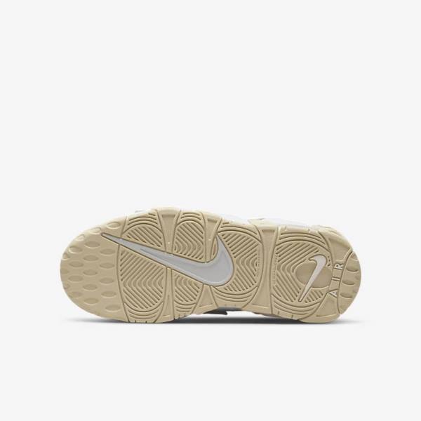 Nike Air More Uptempo Older Kids' Basketball Shoes White / Brown / Light | NK927VOU