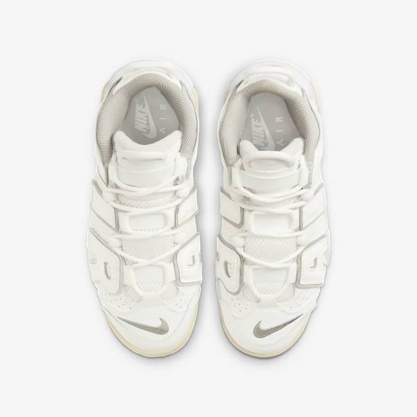 Nike Air More Uptempo Older Kids' Basketball Shoes White / Brown / Light | NK927VOU