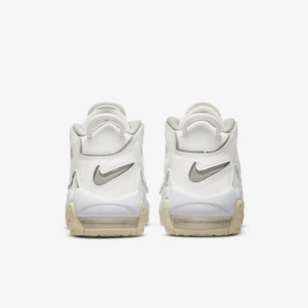 Nike Air More Uptempo Older Kids' Basketball Shoes White / Brown / Light | NK927VOU