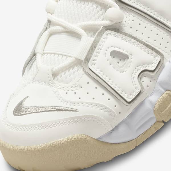 Nike Air More Uptempo Older Kids' Basketball Shoes White / Brown / Light | NK927VOU