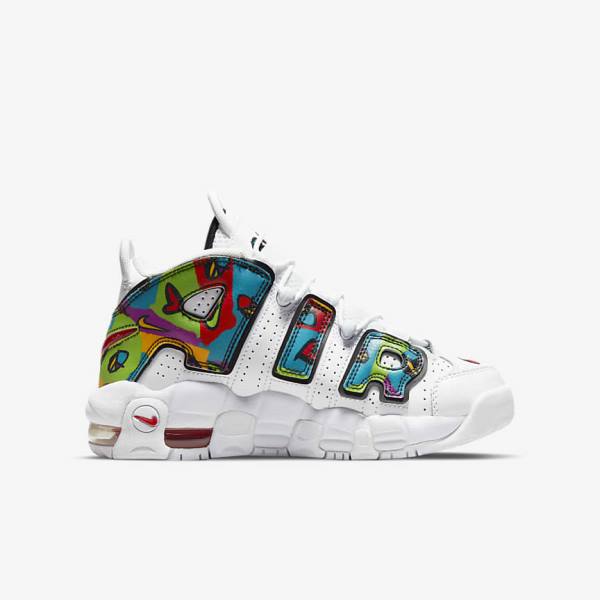 Nike Air More Uptempo Older Kids' Sneakers White | NK285TOZ