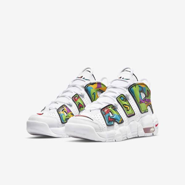 Nike Air More Uptempo Older Kids' Sneakers White | NK285TOZ