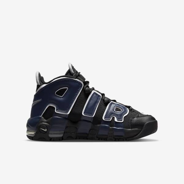 Nike Air More Uptempo Older Kids' Sneakers Black / Navy / White / Red | NK289KTA