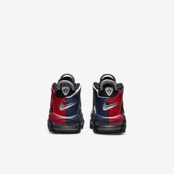 Nike Air More Uptempo Older Kids' Sneakers Black / Navy / White / Red | NK289KTA