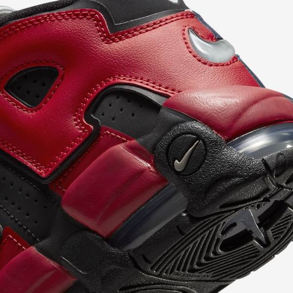 Nike Air More Uptempo Older Kids' Sneakers Black / Navy / White / Red | NK289KTA