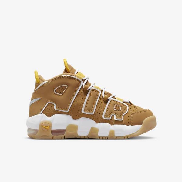 Nike Air More Uptempo Older Kids' Sneakers Brown / Light Brown / White | NK745UWP