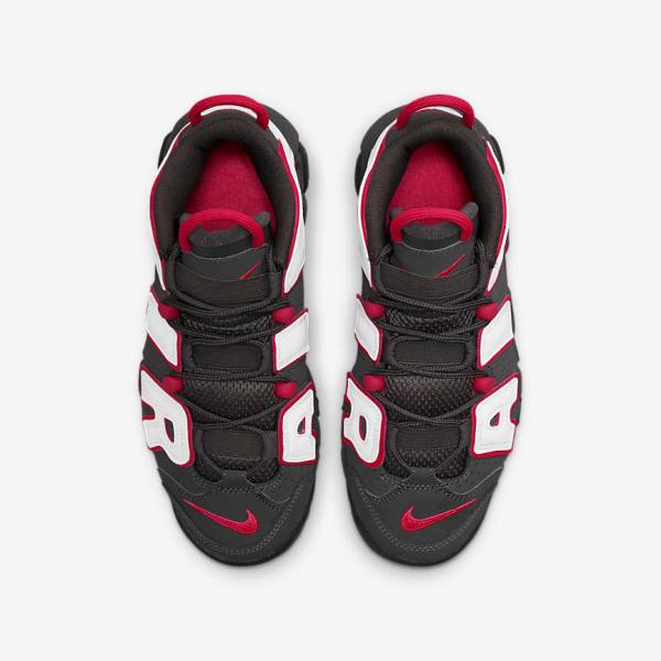 Nike Air More Uptempo Older Kids' Sneakers Grey / Black / Red / White | NK804VDF