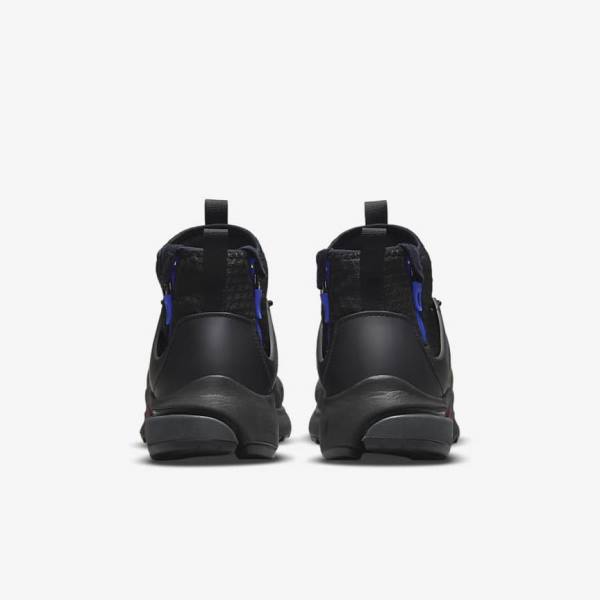 Nike Air Presto Mid Utility Men's Sneakers Black / Dark Grey / Blue / Red | NK457ETN