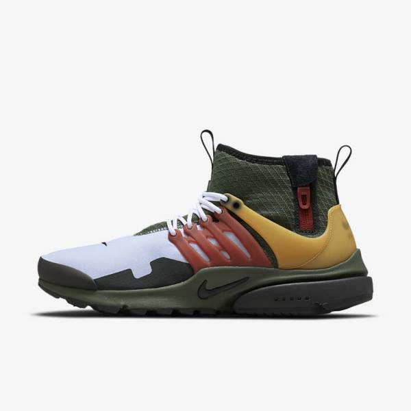 Nike Air Presto Mid Utility Men\'s Sneakers Dark Grey Green / Black | NK851LDF