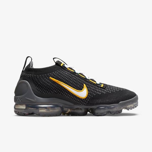 Nike Air VaporMax 2021 FK Men's Sneakers Black / Gold / Dark Grey / White | NK745DHT