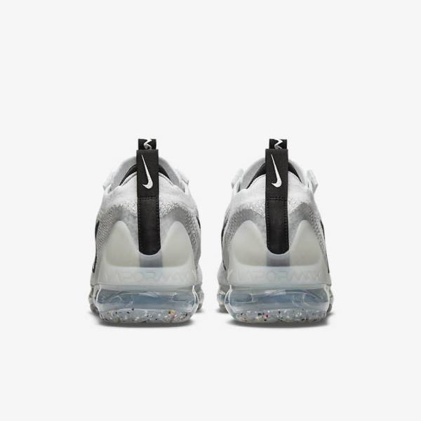 Nike Air VaporMax 2021 FK Men's Sneakers White / Black / Metal Silver | NK792DRZ