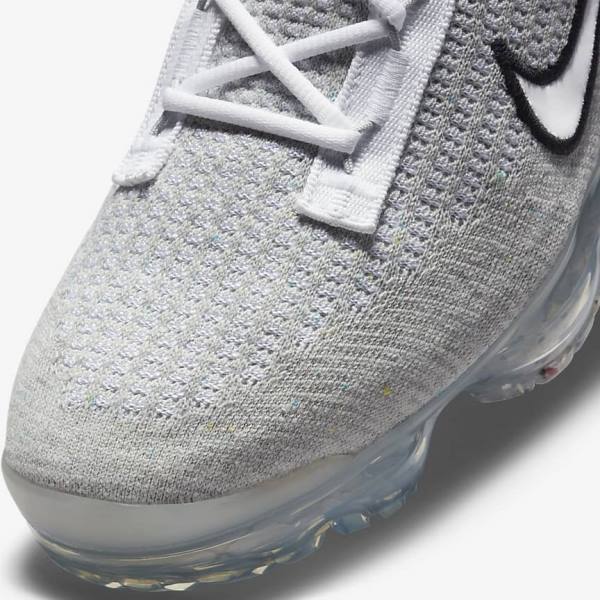 Nike Air VaporMax 2021 FK Men's Sneakers White / Black / Metal Silver | NK792DRZ