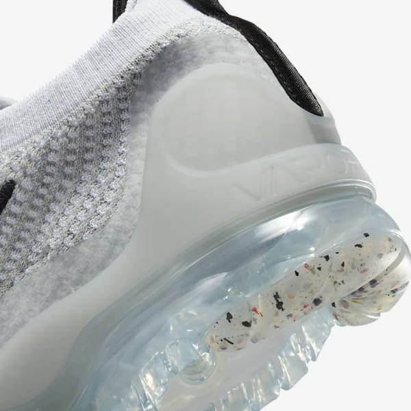 Nike Air VaporMax 2021 FK Men's Sneakers White / Black / Metal Silver | NK792DRZ