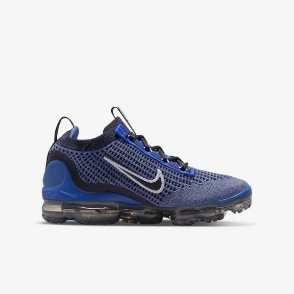 Nike Air VaporMax 2021 FK Older Kids' Sneakers Royal / White / Dark Grey / Black | NK508KDL