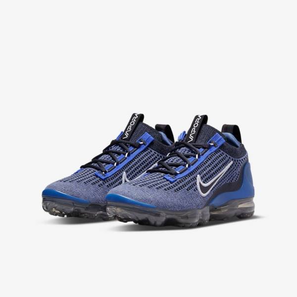 Nike Air VaporMax 2021 FK Older Kids' Sneakers Royal / White / Dark Grey / Black | NK508KDL