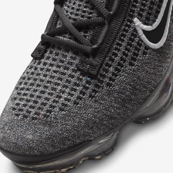 Nike Air VaporMax 2021 FK Older Kids' Sneakers Black / White / Dark Grey / Black | NK865SWG