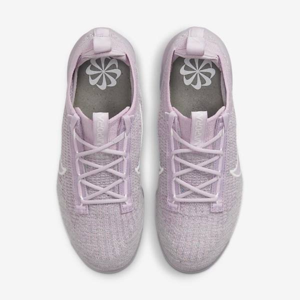 Nike Air VaporMax 2021 FK Women's Sneakers Light Pink / White / Metal Silver / Purple | NK279AEX