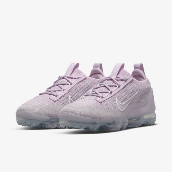 Nike Air VaporMax 2021 FK Women's Sneakers Light Pink / White / Metal Silver / Purple | NK279AEX