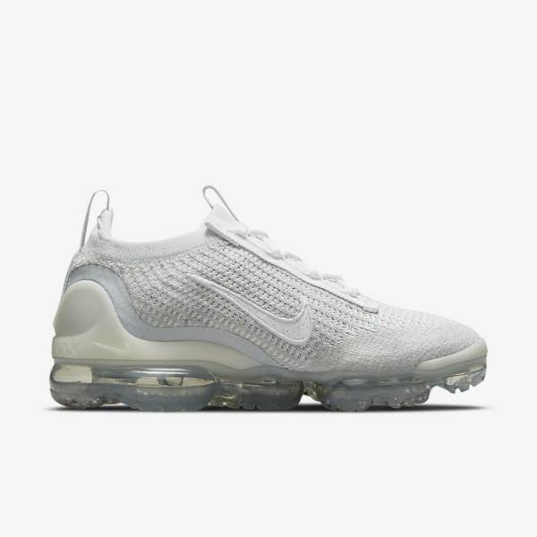 Nike Air VaporMax 2021 FK Women's Sneakers White / Platinum / Metal Silver / White | NK534ONB