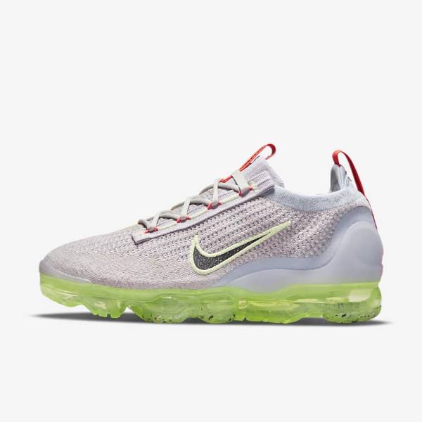 Nike Air VaporMax 2021 FK Women\'s Sneakers Light Beige / Light Green / Black | NK897RBU