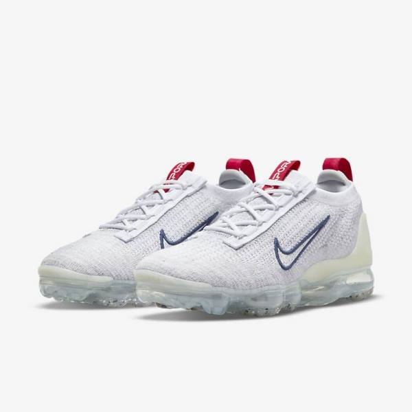 Nike Air VaporMax 2021 Flyknit Women's Sneakers Navy / White | NK693JEO