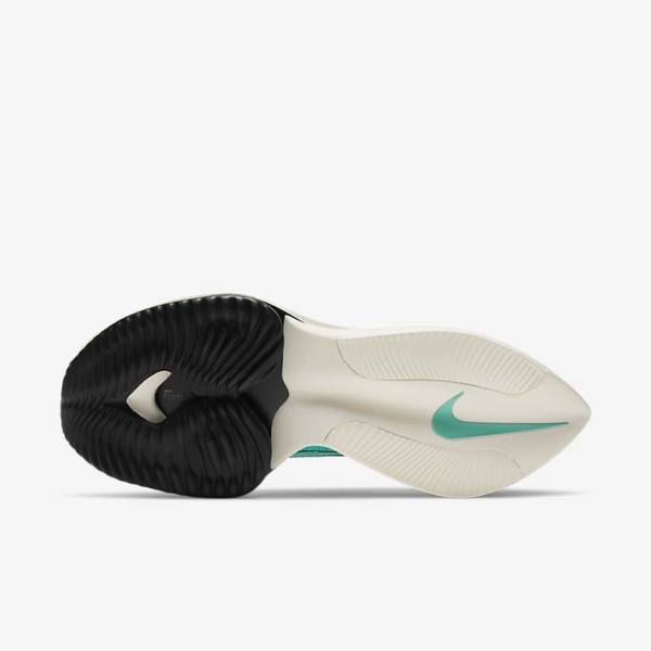 Nike Air Zoom Alphafly NEXT% Flyknit Road Racing Women's Running Shoes Turquoise / Black / Light Turquoise / White | NK148OMR