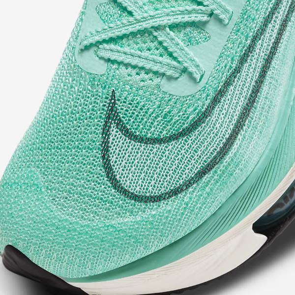 Nike Air Zoom Alphafly NEXT% Flyknit Road Racing Women's Running Shoes Turquoise / Black / Light Turquoise / White | NK148OMR