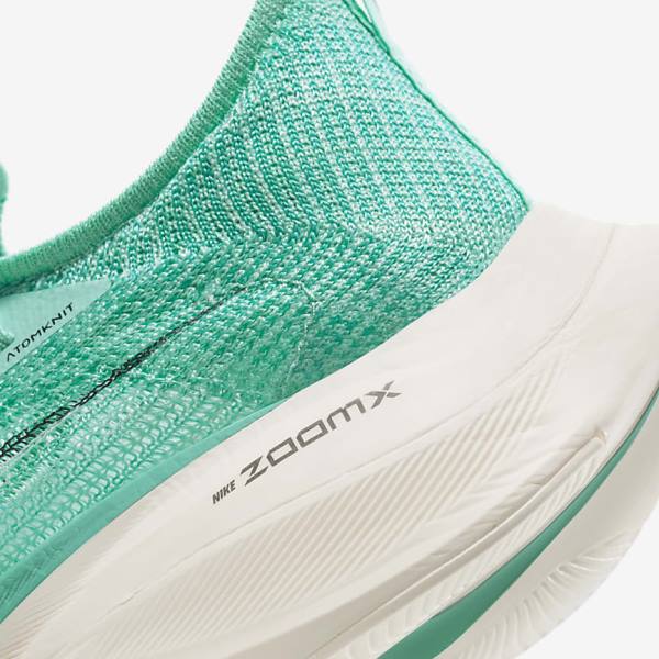 Nike Air Zoom Alphafly NEXT% Flyknit Road Racing Women's Running Shoes Turquoise / Black / Light Turquoise / White | NK148OMR