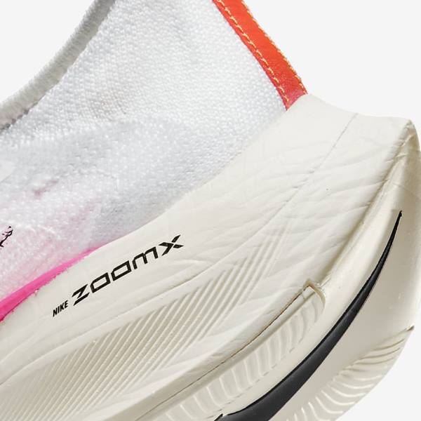 Nike Air Zoom Alphafly NEXT% Flyknit Road Racing Women's Running Shoes White / Black / Black | NK149JXH