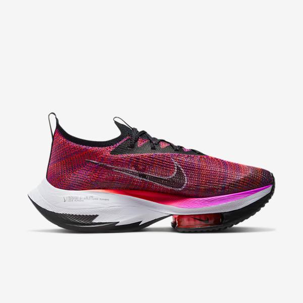 Nike Air Zoom Alphafly NEXT% Flyknit Road Racing Women's Running Shoes Purple / Red / Black / Black | NK937BVO