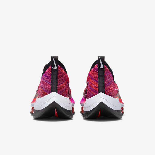 Nike Air Zoom Alphafly NEXT% Flyknit Road Racing Women's Running Shoes Purple / Red / Black / Black | NK937BVO