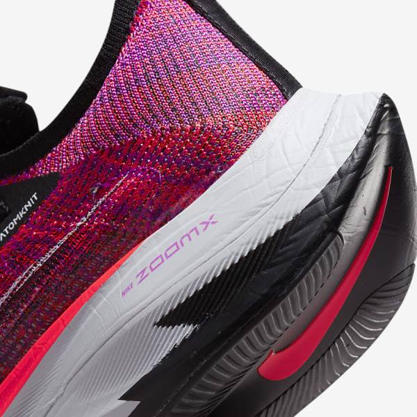 Nike Air Zoom Alphafly NEXT% Flyknit Road Racing Women's Running Shoes Purple / Red / Black / Black | NK937BVO