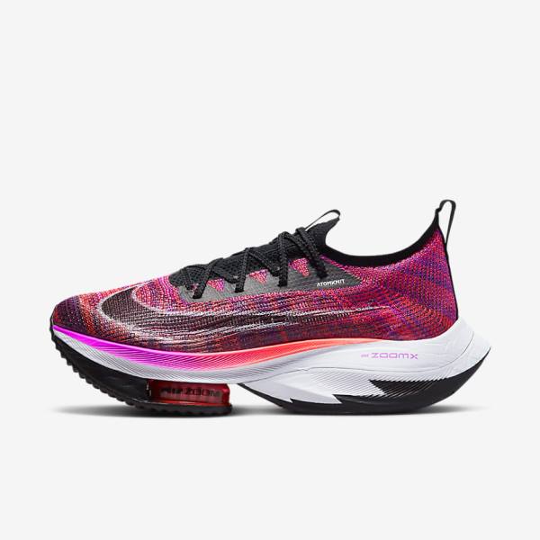 Nike Air Zoom Alphafly NEXT% Flyknit Road Racing Women\'s Running Shoes Purple / Red / Black / Black | NK937BVO