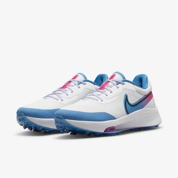 Nike Air Zoom Infinity Tour NEXT% Men's Golf Shoes White / Blue / Pink / Black | NK013XTK